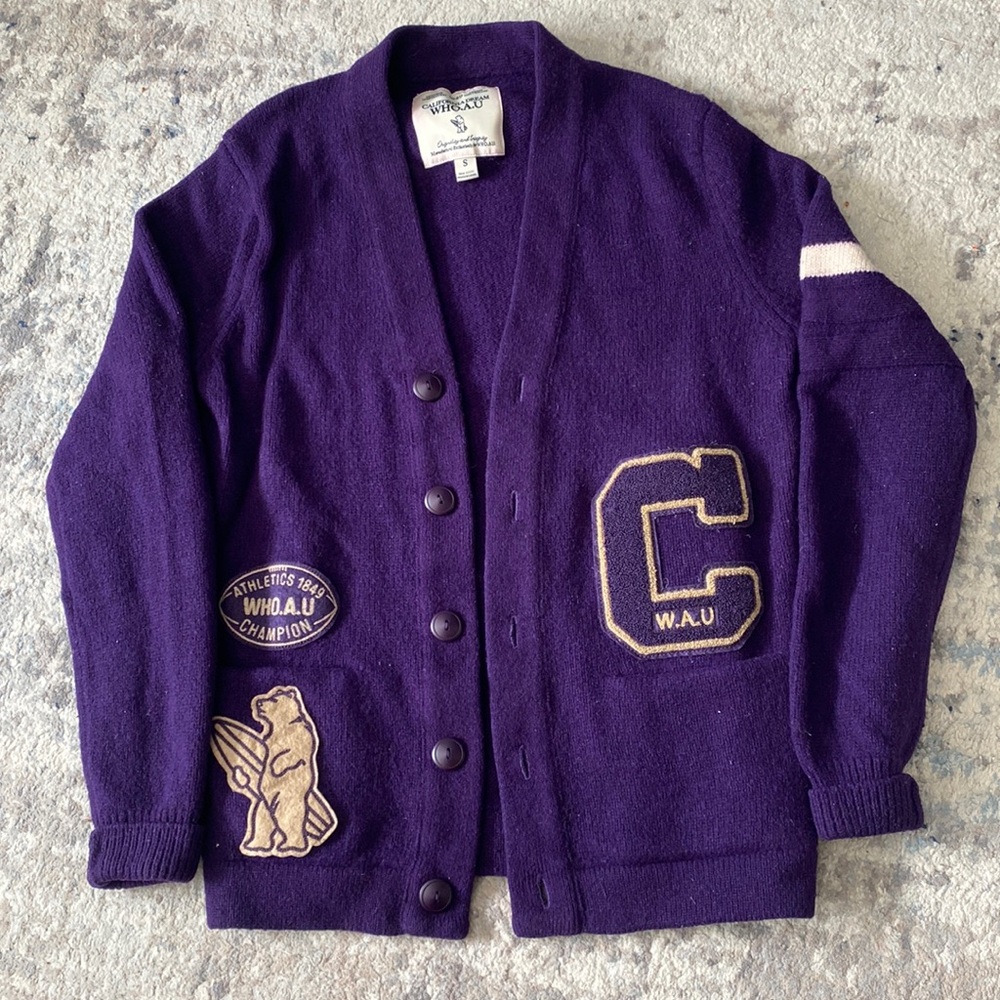 WHO.A.U Varsity Style Cardigan